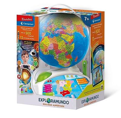 Clementoni 55522 Globe terrestre interactif avec application de réalité augmentée, balle du monde éducatif interactif avec application éducative, jouet à partir de 7 ans, jouet espagnol