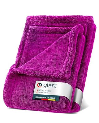 Glart 44TW68P Set Twist Car Drying Cloths XXL - Premium 80x55cm & 60x40cm microfiber towels for scratch-free drying. Large drying towel for cars and motorcycles