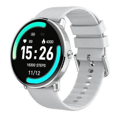 Smart Watch Cool AMOLED Display Forever Silicone Grigio (chiamate, Salute, Sport), Grigio, Grande, grigio., Grande