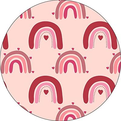 Bonateks, Ronde digitaal bedrukte muismat, antislip onderkant, voor kantoor en thuis, diameter: 22 cm