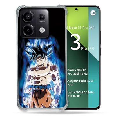 Cokitec Custodia rinforzata per Xiaomi Redmi Note 13 Pro 5G Manga Dragon Ball Sangoku, colore: Nero