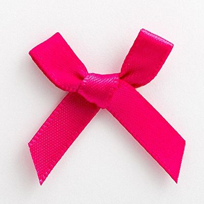 Italian Options Satin Craft Bows 100-Piece Pack, 3 cm Bow Width, Cerise
