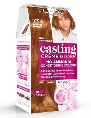 L'Oréal Paris L'Oréal Paris Casting Crème Gloss, Semi-Permanent Hair Dye, Radiant & Natural Colour, Shade:, Semi-Permanent Hair Dye, Radiant & Natural Colour, Shade: Amber Honey 734
