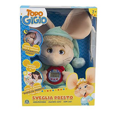 Grandi Giochi, TOPO GIGIO Presto TPG18000 Réveil avec Horloge numérique et Deux chansons Originales