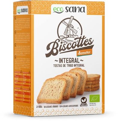 ECOSANA BISCOTE Integral Bio 200G, Único, Estándar