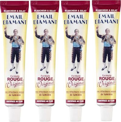 Email Diamant Dentifrice Formule Rouge l'Original 75 ml - Lot de 4