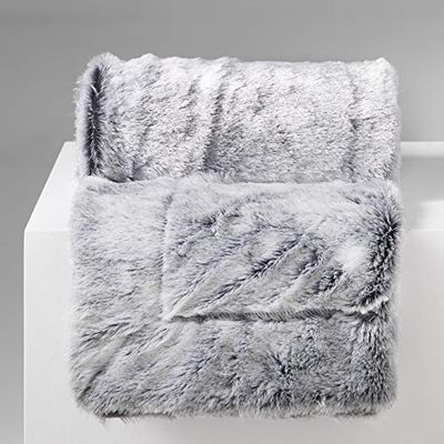 Douceur d'Intérieur Interior suave, Xadrez (180 x 220 cm) cinzento antracite, imitação de pele