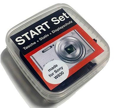 Start Set Sony W810/830 - Custodia + mini treppiede + pellicola protettiva per lo schermo