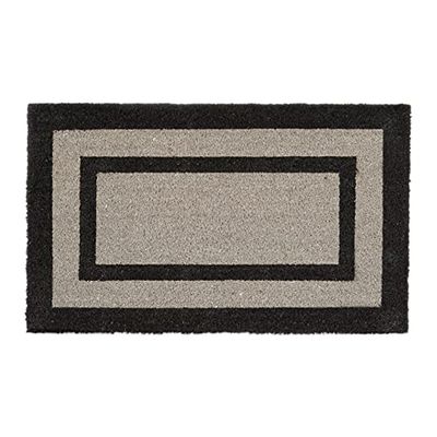 Relaxdays Capuz extra grande para a entrada, 1,5 x 75 x 45 cm, fibra de coco e PVC, antiderrapante, cinzento