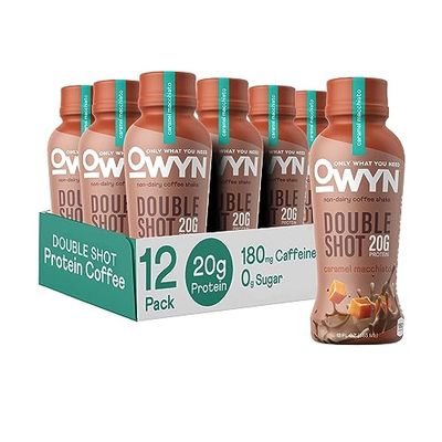 Owyn Doubleshot Protein Coffee Shake Caramel macchiato 12 Pack