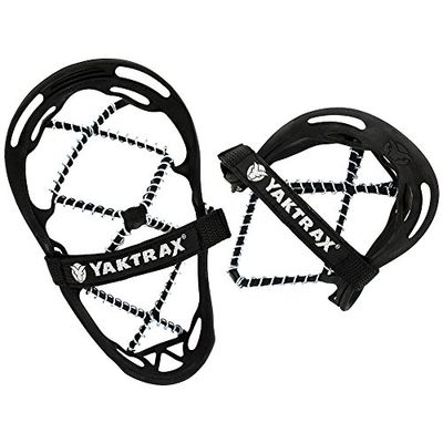 Yaktrax Pro Cleats - Tracción 360° en Nieve, Hielo y terrenos Diversos - Banda elástica, pestaña fácil de Usar y bobinas Acero 1.4 mm, Resistente al Desgaste, Unisex, Talla S