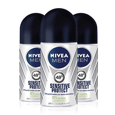 Nivea Men Deodorante a Sfera, 50 ml, Set di 3, Uomo