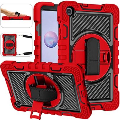 Samsung Galaxy Tab A 8,4 Case 2020 SM-T307, Galaxy Tab A 8,4 inch heavy duty schokbestendig met 360° draaibare schouderriem voor Samsung Tab A, 8,4 inch, roségoud