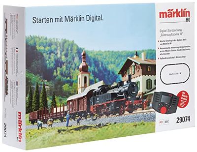 Märklin 29074 BR 74 Digitaal startpakket goederentrein tijdperk 3, spoor H0 modelspoorbaan, veel geluidsfuncties, met mobiel station en C-rails