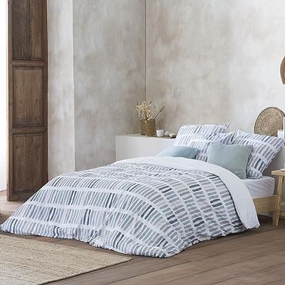 ETHERE Duvet Cover ISSEI Bed 135 cm, Duvet Cover 220 x 220 cm, 100% Cotton 200 Thread Count, Extra Soft, Closure with Hidden Buttons.