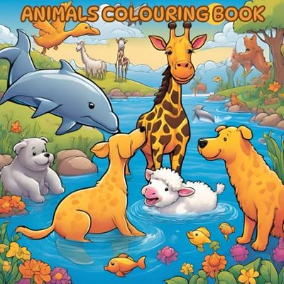 Animals colouring book for kids: Fun, Simple, and Adorable Animal Designs for Little Artists