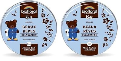 BIOFLORAL KIDS - Beaux Rêves - BIO - Relaxation - Fleurs de Bach Authentiques - Sans Alcool - 45g (Lot de 2)