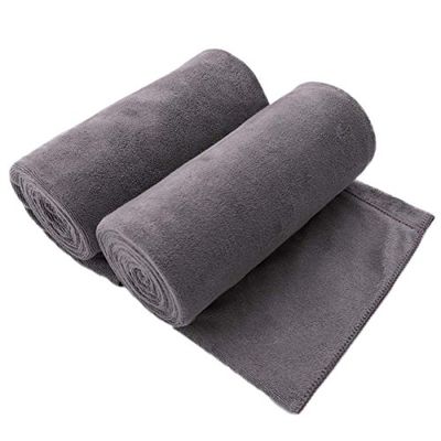 JML - Set di asciugamani da bagno in microfibra, misura grande, 6 pezzi, 68,6 x 139,7 cm, extra assorbenti, ad asciugatura rapida e antibatterici, multiuso, per bagno, sport, yoga Grigio