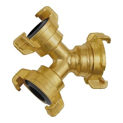 RIEGLER 107797-K 611 GEKA-aftakstuk, messing blank, 3 x GEKA-koppelingen, 1 stuk