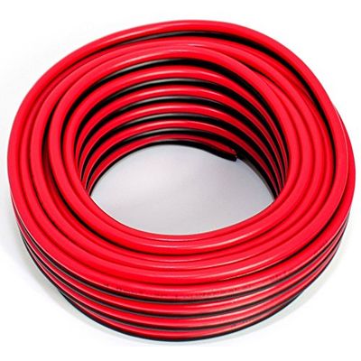 SeKi Câble de haut-parleur 2 x 4,00 mm² - 10 m - Rouge/noir - CCA - Câble audio - Câble d'enceinte