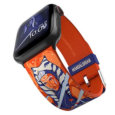 Star Wars: The Mandalorian - Ahsoka Tano Bracelet pour smartwatch - Sous licence officielle, compatible avec toutes les tailles et séries d’Apple Watch (montre non incluse)