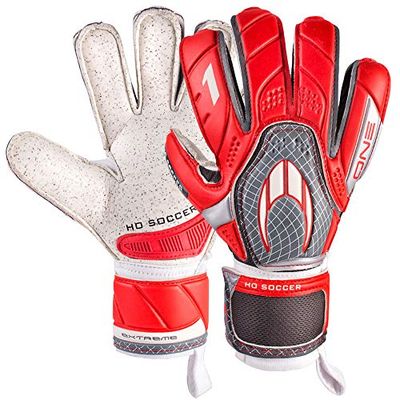 Ho Soccer One Flat Extreme Torwarhandskar, unisex, vuxna 42,5 vit/röd/grå