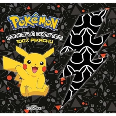 Pokémon – Cartes à gratter – 100 % Pikachu – Pochette avec 10 cartes à gratter et un bâtonnet – Dès 6 ans