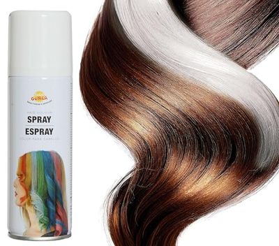 FIESTAS GUIRCA | Spray per Capelli Bianco (125ml) - Trucco in Spray per Halloween, Feste di Compleanno, Capodanno e Celebrazioni - Vernice per Capelli per Adulti e Bambini - Bianco