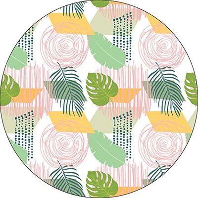 Bonateks, Round Digital Printed Mouse Pad, Non-Slip Base, for Office and Home, Diameter:22cm