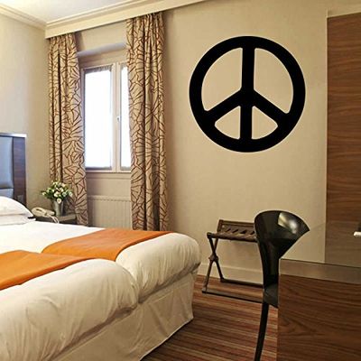 Tatoutex Stickers Peace and Love - Jaune, L 10cm x H 10cm