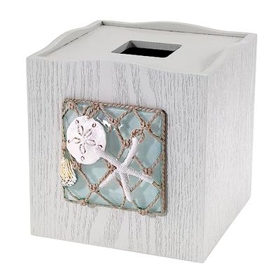 Avanti Linens Seaglass Collection, Hars Hout Keramiek, Veelkleurig, Tissue Cover