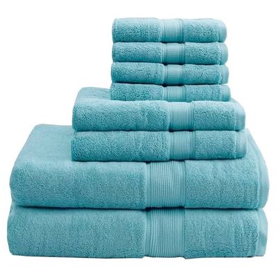 Madison Park Lujoso Juego de Toallas de baño de Lujo 100% algodón de 800 g/m, Agua, Multi-Sizes