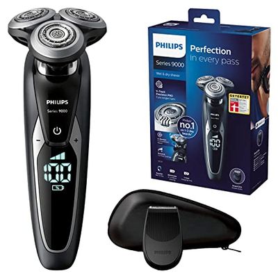 Philips S9721/41 Rasoir électrique Series 9000 100% étanche avec Trousse de Voyage et Tondeuse de Précision