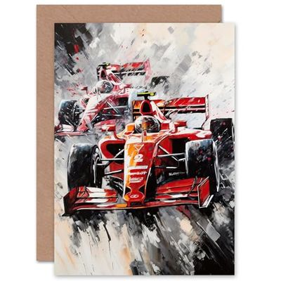 Artery8 Grand Prix Motorsport Racing for Husband Him Dad Son Brother Birthday Thank You Fathers Day Blank Art Greeting Card