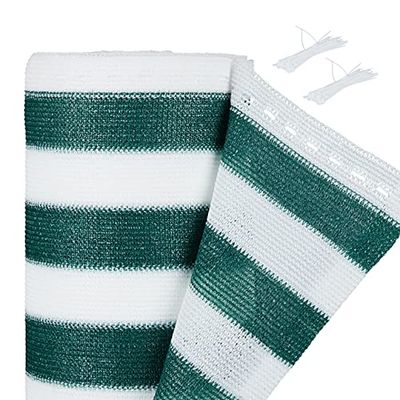 Relaxdays Brise-Vue, paravent clôtures 1,2X 25 m, rambardes, Anti-UV, résistant aux intempéries, PE-HD, Vert-Blanc