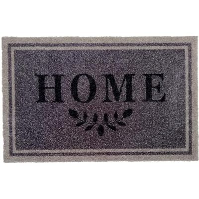 oKu-Tex Felpudo para Puerta con Estampado de Suciedad, Antideslizante, Lavable, Elegante, Color Gris, 50 x 80 cm