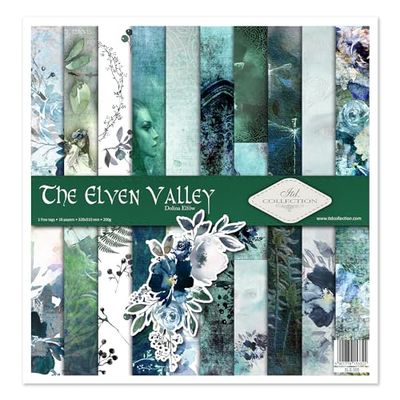 ITD Collection - Scrapbooking Package 12 x 12 inches, Scrapbooking Paper, Decorative Paper, decoupage, Card Making, Paper Size - 310 x 320 mm (The Elven Valley, SLS-005)