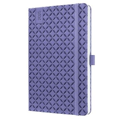 SIGEL J5125 Jolie Weekly Planner 2025, hardcover, 13,5 x 20,3 cm, 174 Pages, Purple