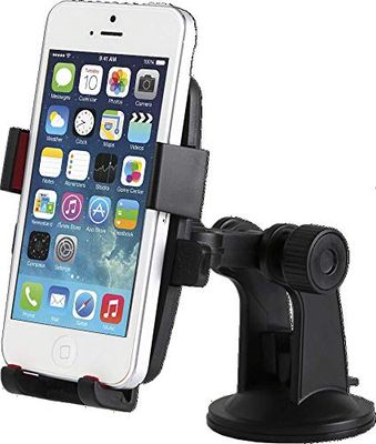 Simply PH001 - Supporto Universale per Auto con Chiusura Automatica, in Gel di Silicone Extra Forte, con Ventosa per Regolare in Modo Sicuro a Qualsiasi angolazione, Colore: Nero