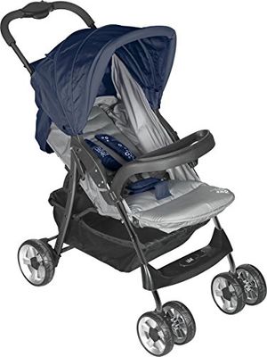 Lulabi Lolli kinderwagen Strutturato met dienblad grijs/blauw