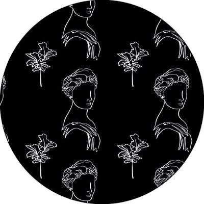 Bonateks, Ronde digitaal bedrukte muismat, antislip onderkant, voor kantoor en thuis, diameter: 22 cm