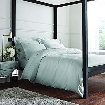 Bianca Rasatello 800TC Copripiumino, Cotone, Argento, Emperor Duvet Set