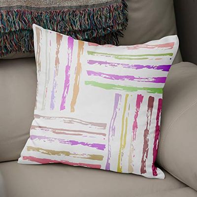 BonaMaison Fundas para Cojínes, Turquesa y Blanco Funda de Almohada Elegante y Suave para Sofá Coche Moderna Decoración del Hogar Habitación, 50x50 Cm - Diseñado y Fabricado en Turquía