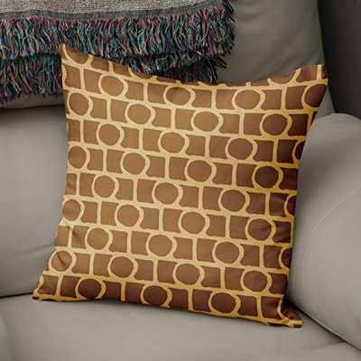 BonaMaison Fundas para Cojínes, Tonos Marrones Funda de Almohada Silla Oficina Cama Decorativa Moderna Decoración del Hogar Habitación, 43x43 Cm - Diseñado y Fabricado en Turquía