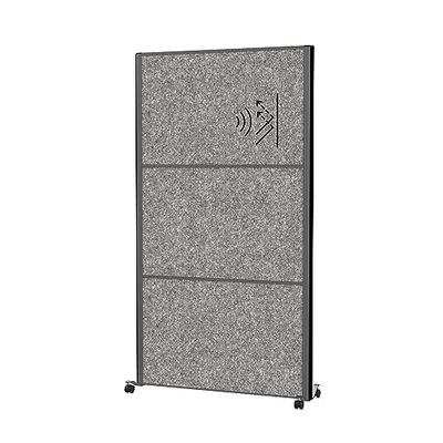 MAUL MAULconnecto, Separador acústico de 180 x 100 cm, para Oficina y Escritorio, Separador de Habitaciones Independiente con Ruedas, optima como protección Visual y Aislamiento acústico, Fieltro