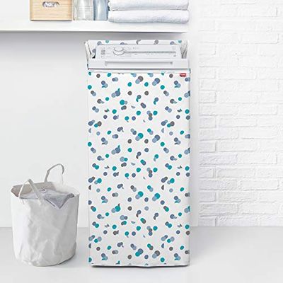 Rayen Medium Top Loading with Zip | Waterproof | 84 x 45 x 65 cm | PVA Material | White-Blue