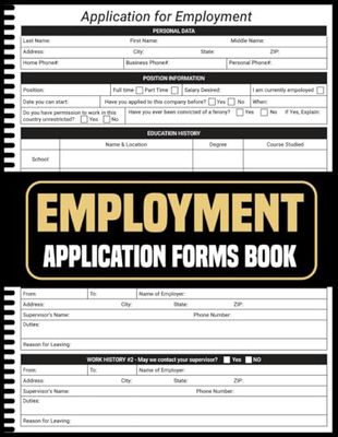 Employment Application Forms Book: Streamline Your Hiring Professional Templates for Efficient Onboarding