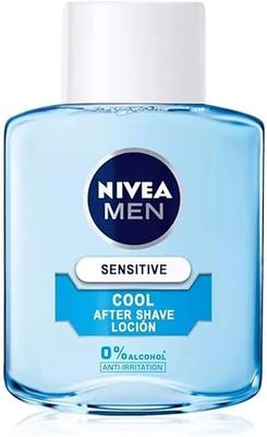 NIVEA MEN Sensitive Cool Loção After Shave (1 x 100 ml), com 0% álcool para acalmar a irritação, loção calmante para os cuidados da pele sensível