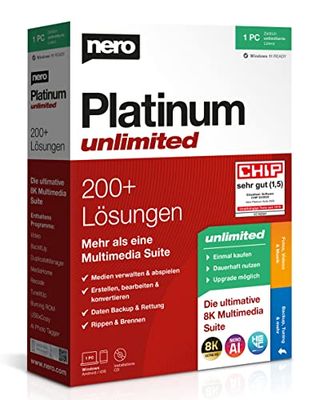 Nero Platinum Unlimited. Für Windows 8/10/11