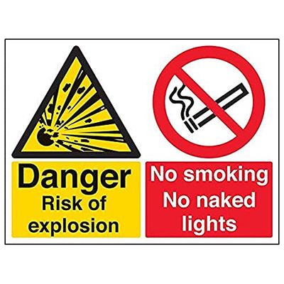 Vsafety "Danger risque d'Explosion" Sign, paysage, (lot de 3), 400 mm x 300 mm, 3